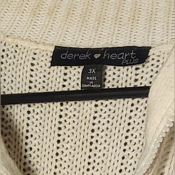 Women's Plus Size - Two Toned Zip Sweater - Picture 3 of 6